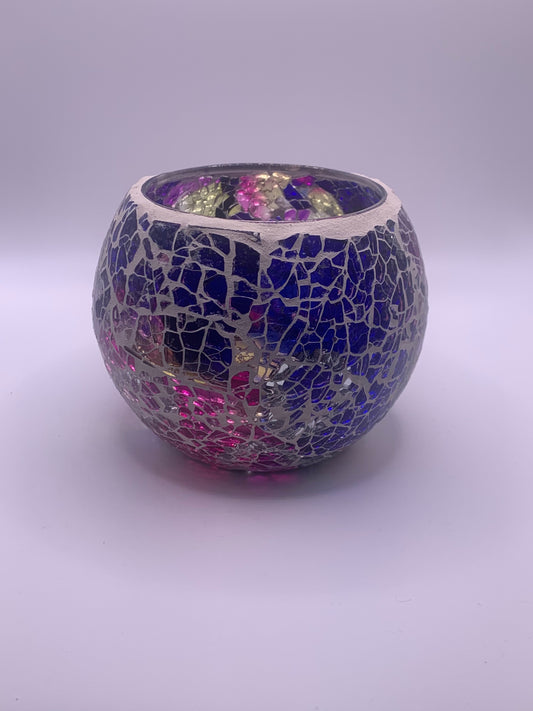 Mosaic Glass Tealight Holder